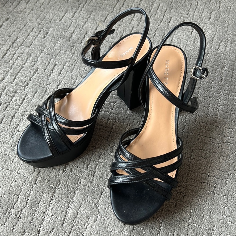 Marc Fisher Black Platform Heels